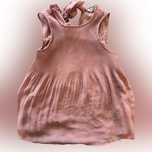 NAF NAF Blush Pink Sleeveless Halter Babydoll Tank